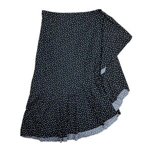 Tommy Bahama Swim Cover-up Skirt  Womens S  NWOT  Black Polka Dot Ruffle Hi Slit